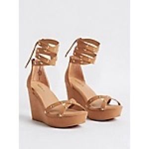 Torrid size 7 studded platform wedge